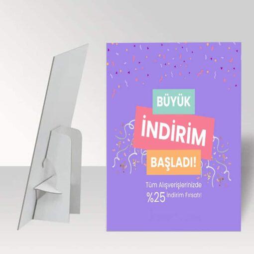 70x100cm karton ayaklı baskılı poster pano