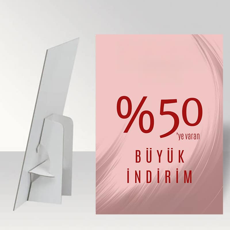 Karton Ayaklı Poster Pano A3 (30x42cm) Baskılı