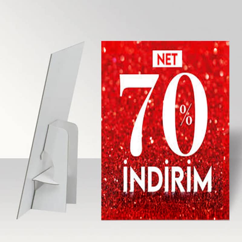 Karton Ayaklı Poster Pano A4 Baskılı