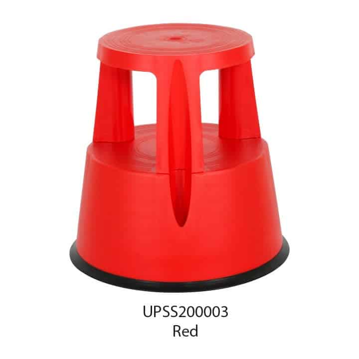 Kaymaz Tabure Tekerlekli Basamaklı Kırmızı