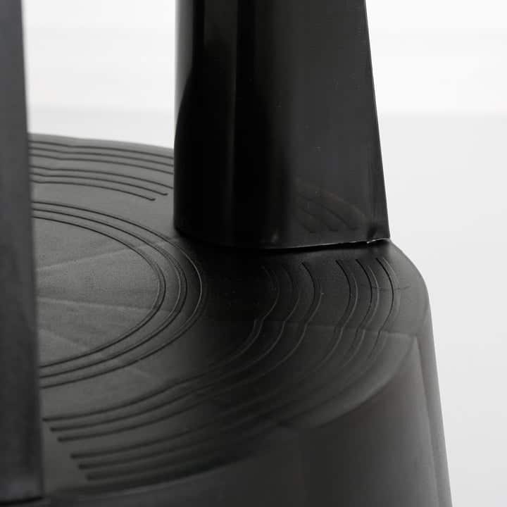 Kaymaz Tabure Tekerlekli Basamaklı Siyah