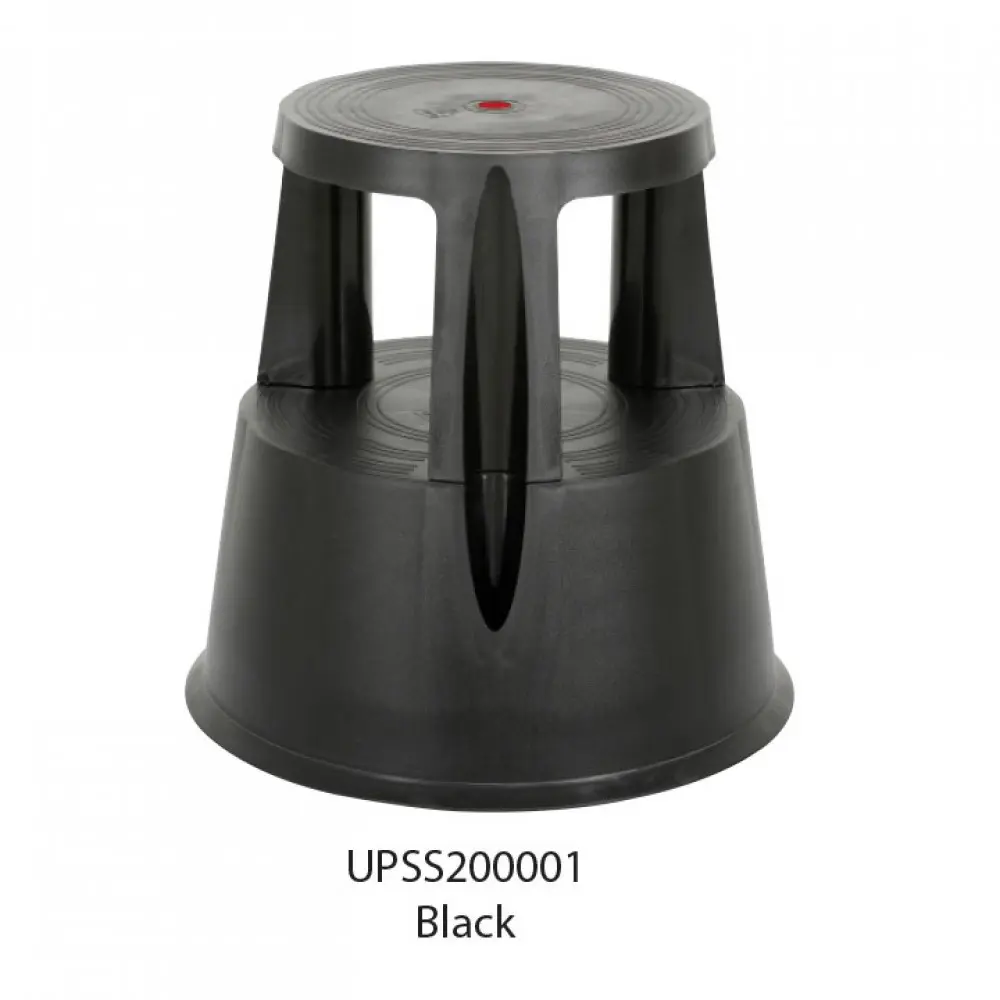 Kaymaz Tabure Tekerlekli Basamaklı Siyah