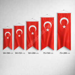 Kırlangıç Türk Bayrağı | Saten Kumaş, Farklı Ölçü Seçenekleri