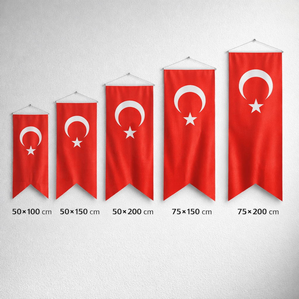 Kırlangıç Türk Bayrağı | Saten Kumaş, Farklı Ölçü Seçenekleri 2 Kırlangıç Türk Bayrağı | Saten Kumaş, Farklı Ölçü Seçenekleri