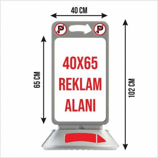 40x65cm logolu ve baskılı şık reklam dubası