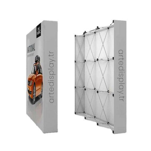 Kumaş Örümcek Stand 3 Panel (225x225cm)