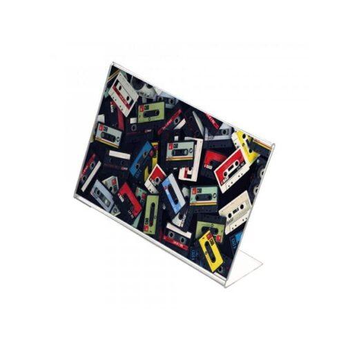 L Tipi Pleksi Yatay Etiketlik Föylük 8x5cm