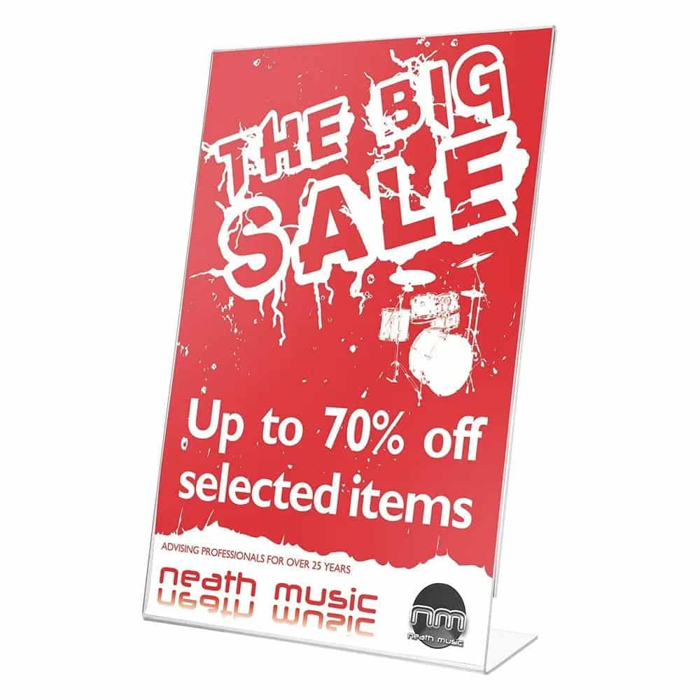 L Tipi Pleksi Föylük/Etiketlik Dikey A3 (30x42cm)