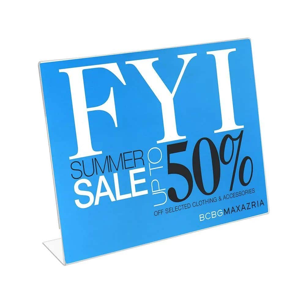 L Tipi Pleksi Föylük/Etiketlik Yatay A4 (30x21cm)