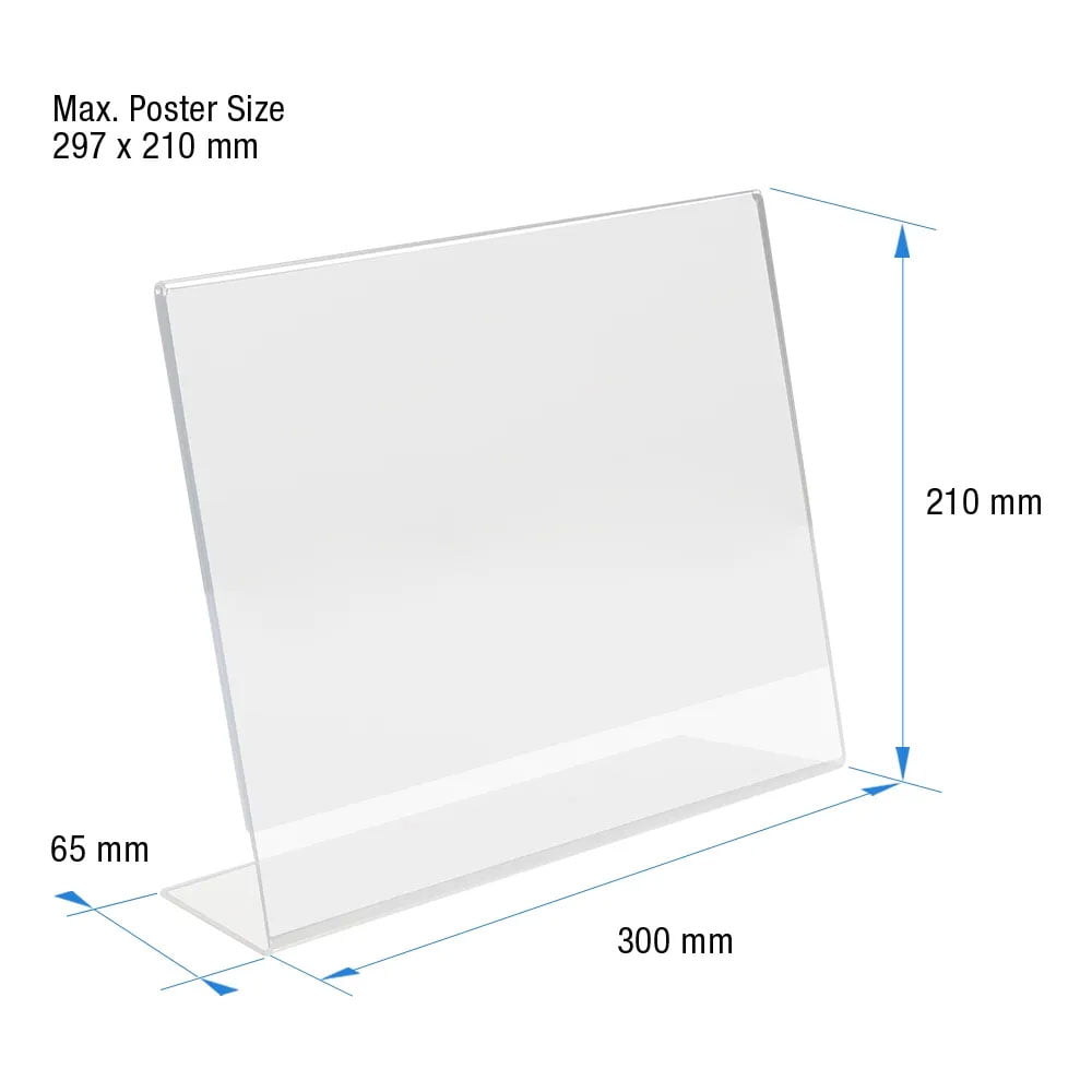 L Tipi Pleksi Föylük/Etiketlik Yatay A3 (42x30cm)