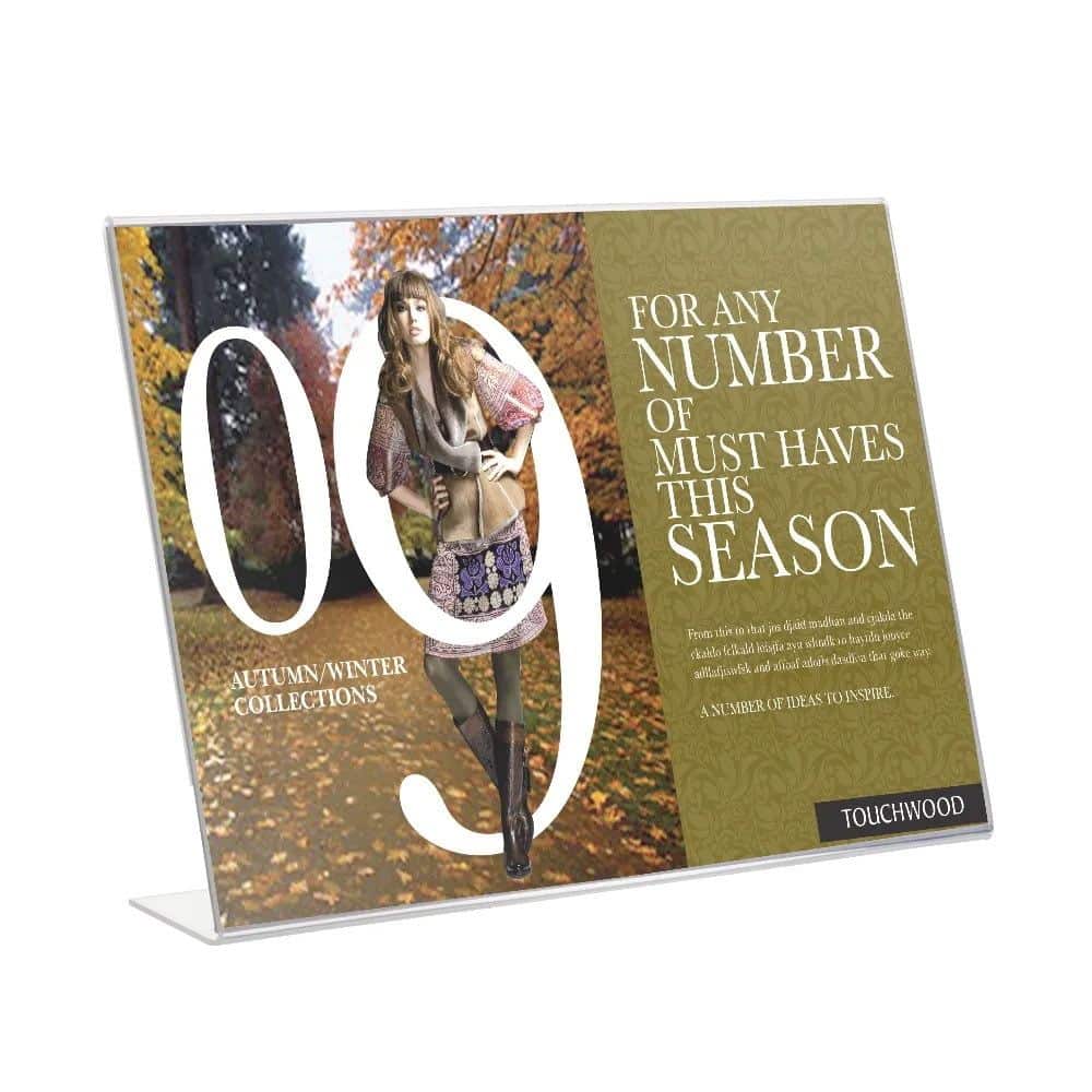 L Tipi Pleksi Föylük/Etiketlik Yatay A5 (21x15cm)