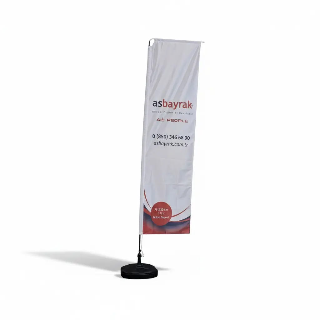 L Tipi Yelken Bayrak 75×250 cm 1 L Tipi Yelken Bayrak 75×250 cm