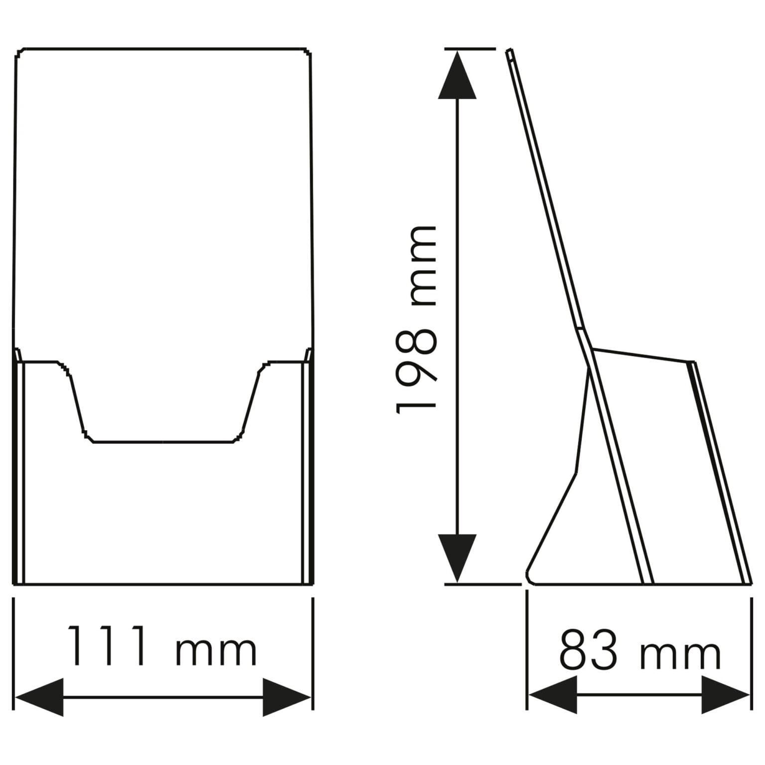 Masaüstü Broşürlük 1/3 A4 (10,5x21cm)
