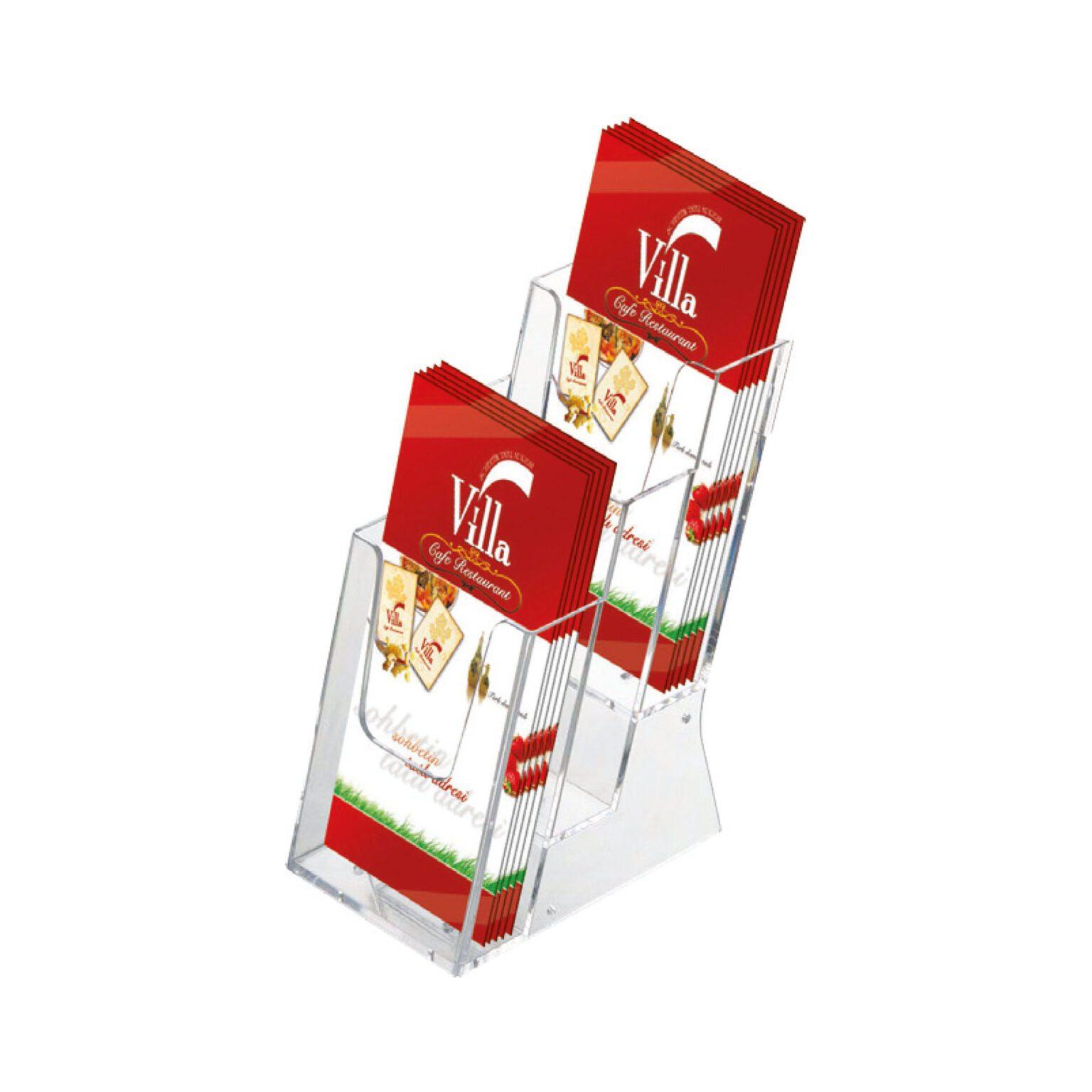 Masaüstü Broşürlük 3 Katlı 1/3 A4 (10,5x21cm)