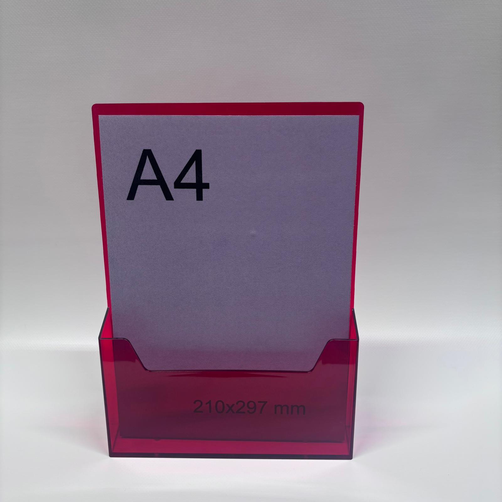 Masaüstü Broşürlük A4 – Kırmızı 5 Masaüstü Broşürlük A4 – Kırmızı