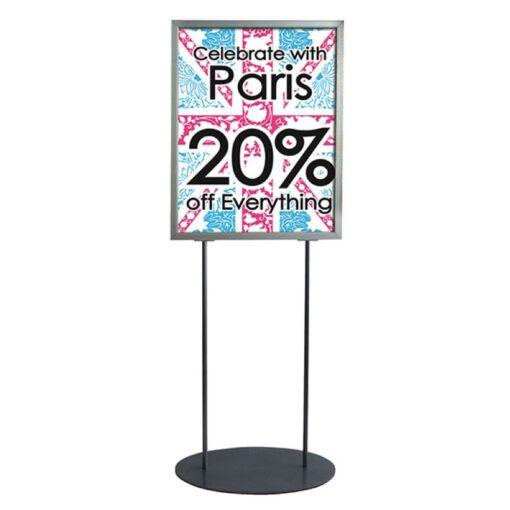 Oval Tabanlı Çift Taraflı Infoboard Poster Pano A1 (60x85 cm)