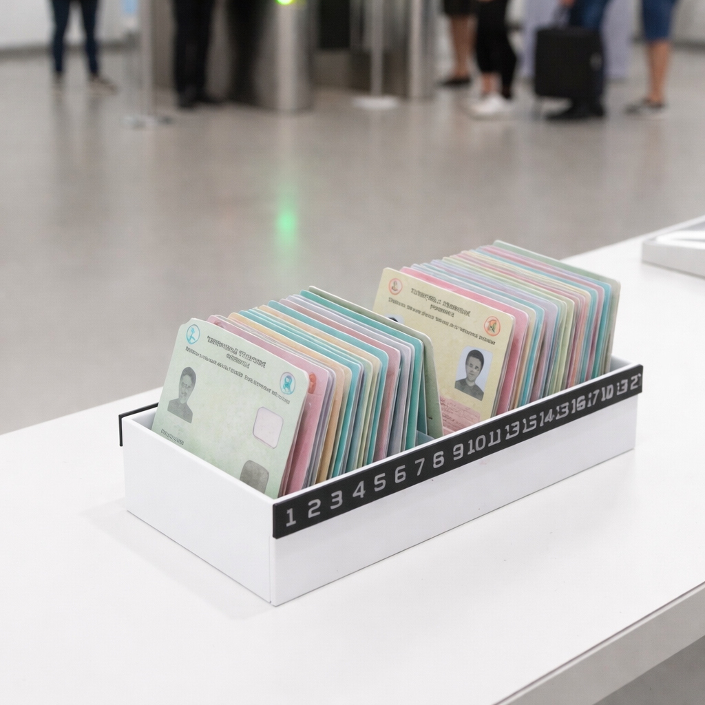 Personel ve Ziyaretçi Kimlik Kartlık – 20 Bölmeli Beyaz