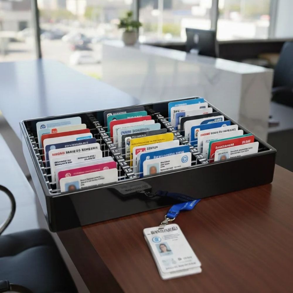 Personel ve Ziyaretçi Kimlik Kartlık – 30 Bölmeli Siyah