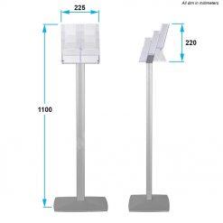 Pillar Broşür Stand 6X1/3A4 (10x21cm)