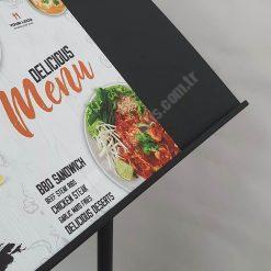 Restoran Önü Metal Menü Panosu 2xA3 12 Restoran Önü Metal Menü Panosu 2xA3