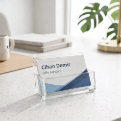 Şeffaf Pleksi Kartvizitlik
