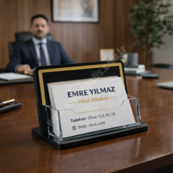 Siyah Gold Detaylı Kartvizitlik