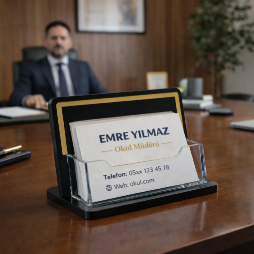 Siyah Gold Detaylı Kartvizitlik