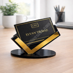 Siyah Gold Detaylı Premium Kartvizitlik