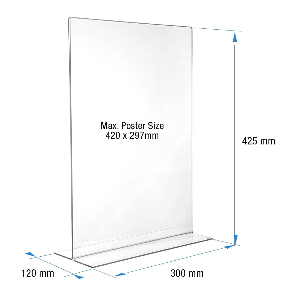 T Tipi Pleksi Föylük/Etiketlik Dikey A3 (30×42)