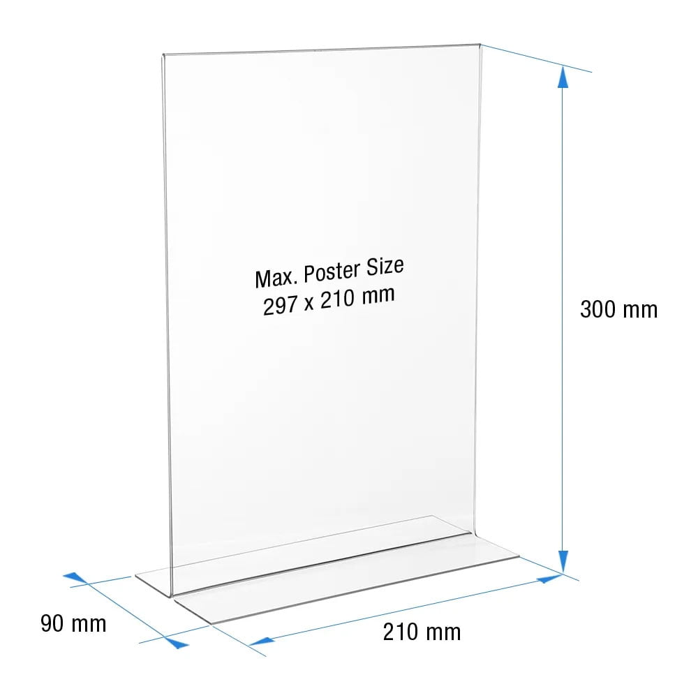 T Tipi Pleksi Föylük/Etiketlik Dikey A4 (21X30cm)
