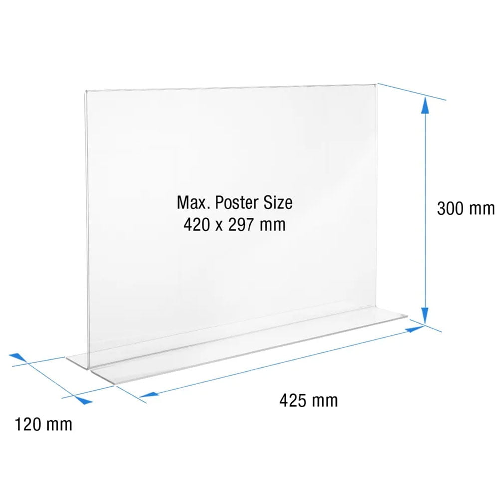 T Tipi Pleksi Föylük/Etiketlik Yatay A3 (42x30cm)