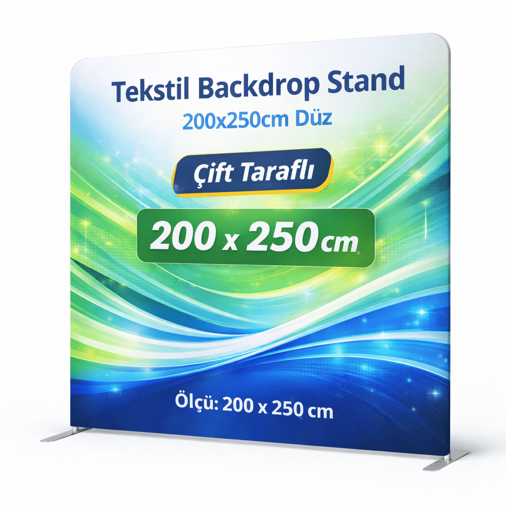 Tekstil Backdrop Stand 200x250cm Düz 3 Tekstil Backdrop Stand 200x250cm Düz