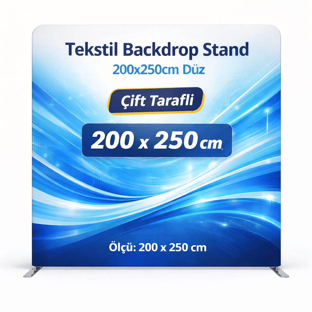 Tekstil Backdrop Stand 200x250cm Düz 5 Tekstil Backdrop Stand 200x250cm Düz