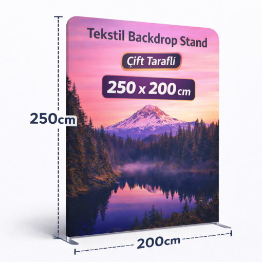 Tekstil Backdrop Stand 200x250cm Düz