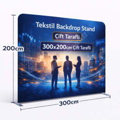 Tekstil Backdrop Stand 300x200cm Düz