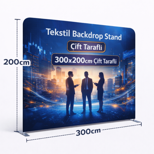 Tekstil Backdrop Stand 300x200cm Düz