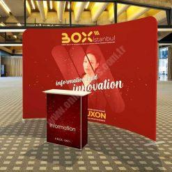 Tekstil Backdrop Stand 300x230cm Oval