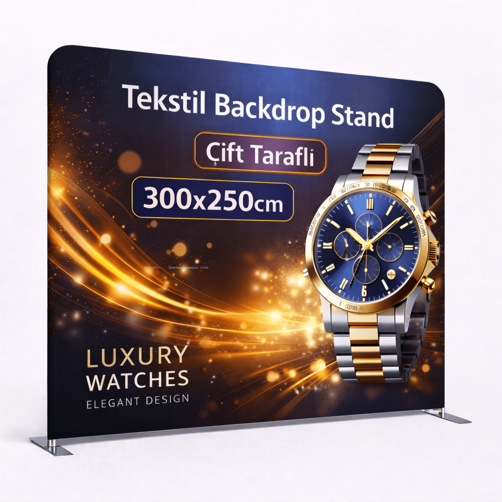 Tekstil Backdrop Stand 300x250cm Düz 2 Tekstil Backdrop Stand 300x250cm Düz