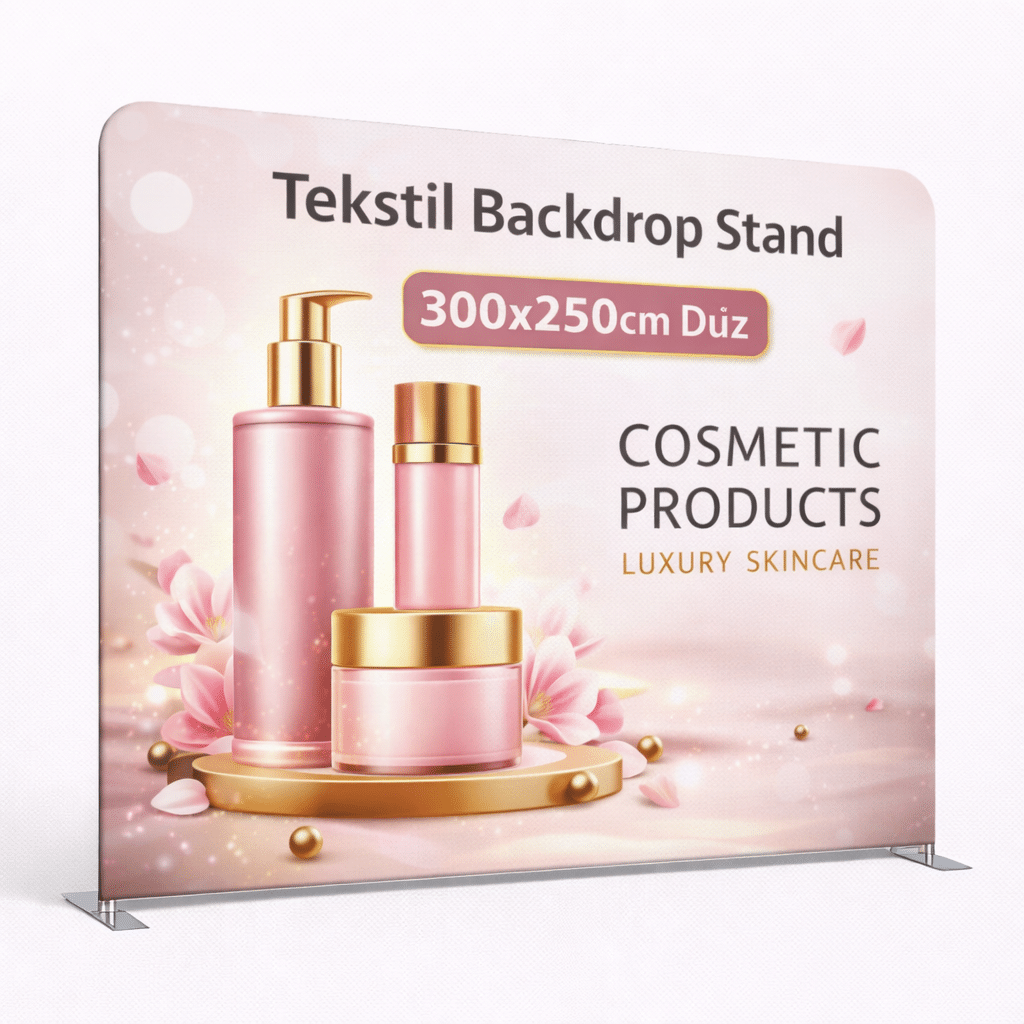 Tekstil Backdrop Stand 300x250cm Düz 3 Tekstil Backdrop Stand 300x250cm Düz