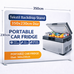 Tekstil Backdrop Stand 350x230cm Düz