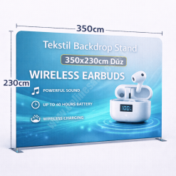 Tekstil Backdrop Stand 350x230cm Düz