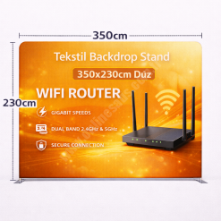 Tekstil Backdrop Stand 350x230cm Düz