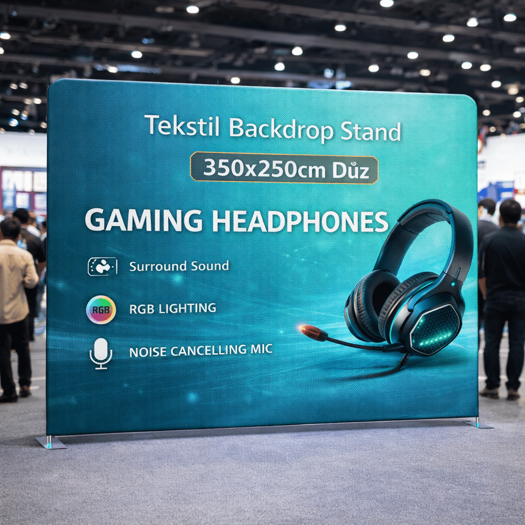 Tekstil Backdrop Stand 350x250cm Düz 2 Tekstil Backdrop Stand 350x250cm Düz