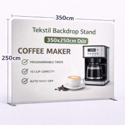 Tekstil Backdrop Stand 350x250cm Düz