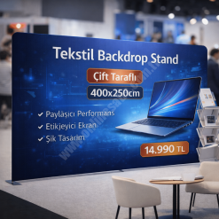 Tekstil Backdrop Stand 400x250cm Düz