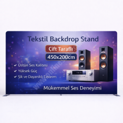 Tekstil Backdrop Stand 450x200cm Düz 20 Tekstil Backdrop Stand 450x200cm Düz