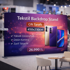 Tekstil Backdrop Stand 450x230cm Düz