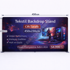 Tekstil Backdrop Stand 450x230cm Düz