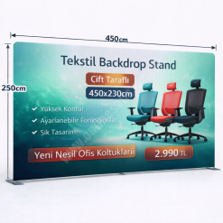 Tekstil Backdrop Stand 450x250cm Düz