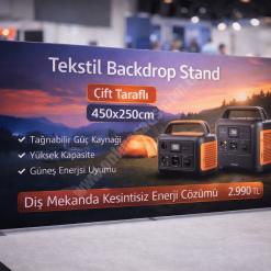 Tekstil Backdrop Stand 450x250cm Düz